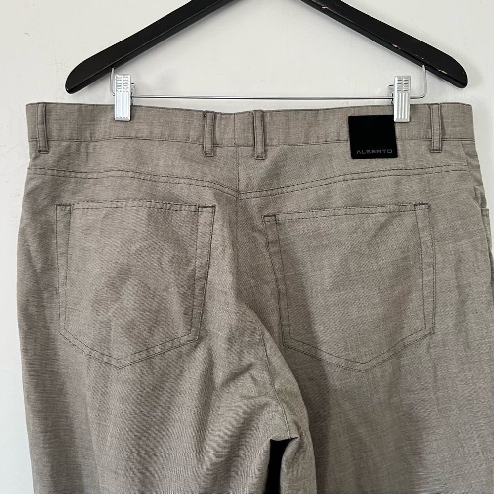 Alberto Ceramica Comfort Fit Dress Pants 38x31 Tan Stretch Travel Performance - Picture 5 of 10